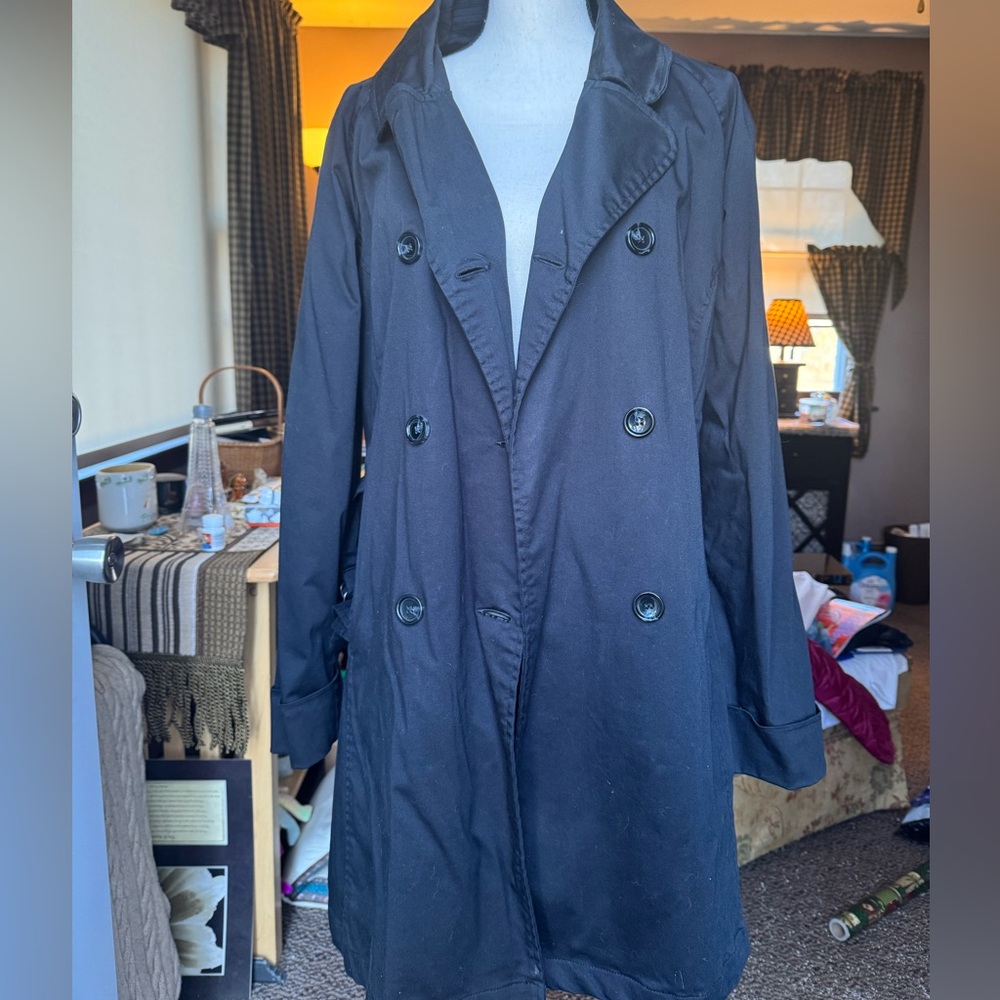 Jockey Black Trench Coat